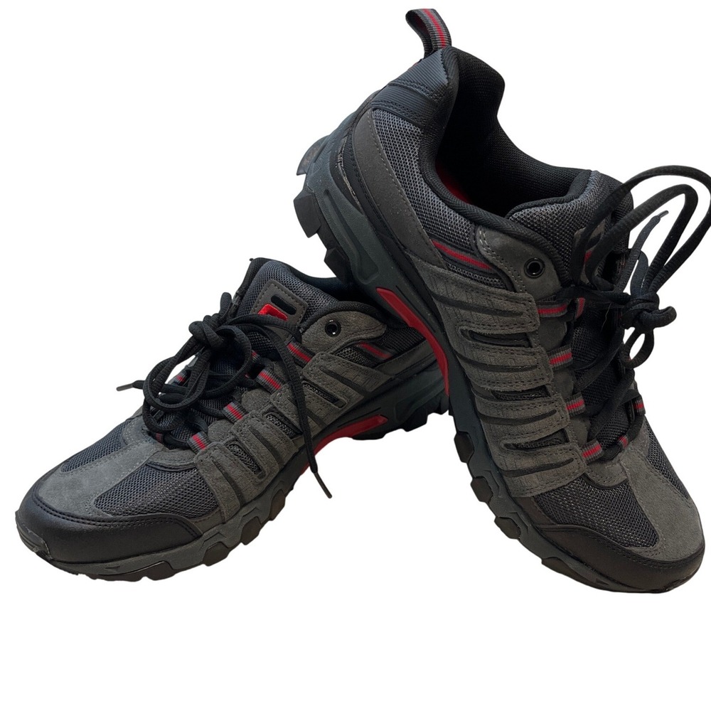 Fila Men's Athletic Shoes Sneakers Dark Gray Red Lace Up Size‎ 12